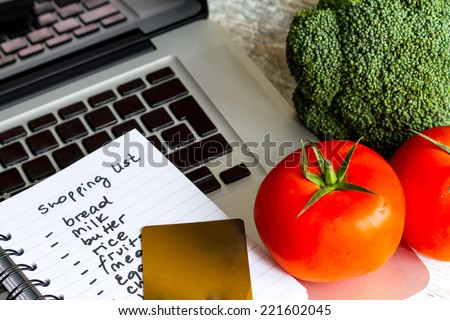 Buying groceries on line with a credit card