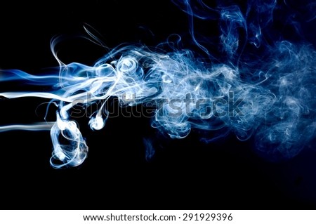 abstract white smoke on black background, smoke background ,blue smoke background, blue ink