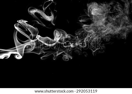 Abstract white smoke on black background, smoke background,white ink ,black and white, B&W