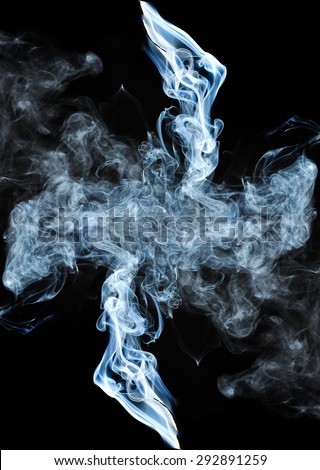 abstract white smoke on black background, smoke background ,blue smoke background, blue ink