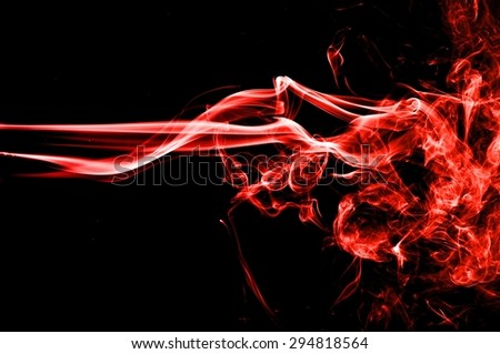 Abstract red smoke on black background, smoke background,colorful ink background,red  fire,beautiful color smoke