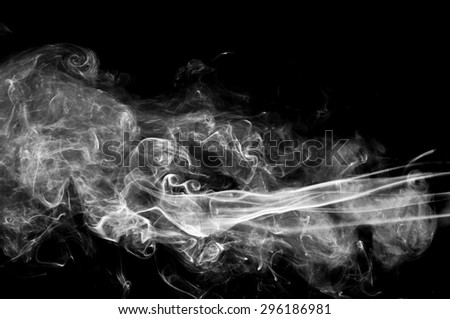 Abstract white smoke on black background, smoke background,white ink background,white,beautiful white smoke