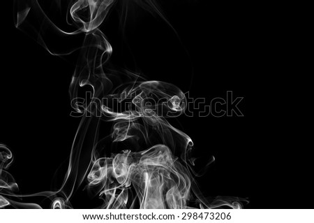 abstract white smoke on black background, smoke background ,blue smoke background