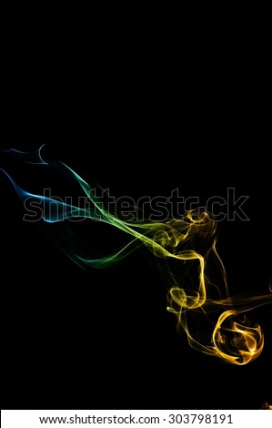 Abstract blue and orange smoke on black background, smoke background,blue and orange ink background, blue and orange fire