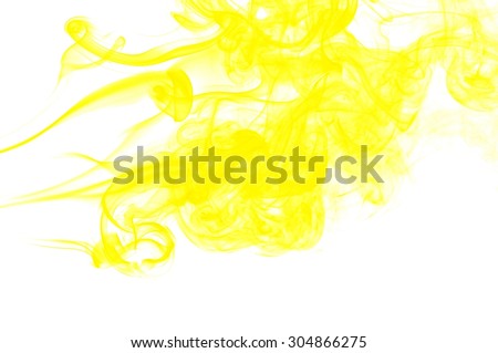 yellow smoke white background