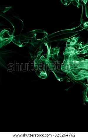 movement of smoke, Abstract green smoke on black background, smoke background,green ink background,green, beautiful color smoke