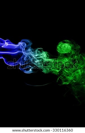 movement of smoke,Abstract blue smoke on black background, smoke background,colorful ink background,Blue and Green smoke, beautiful smoke