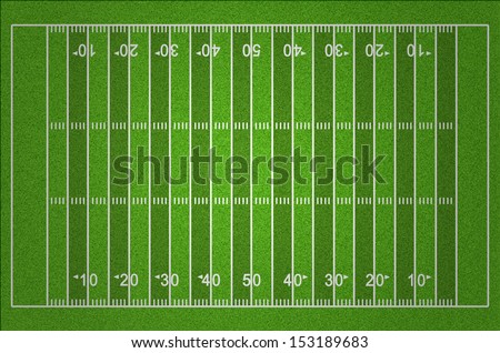 American Football Field with Dark and Light Grass Lines