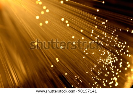 fiber optic in warm colored background