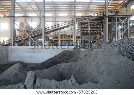The copper ore metal production plant.