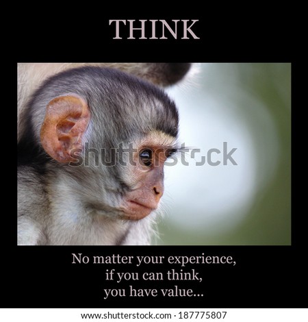 Motivational poster: THINK - everybody has value if they can think