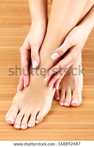 Female hands and feet Female hands and feet