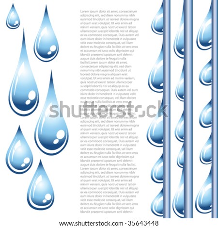 water drop background images. stock vector : Water drop background