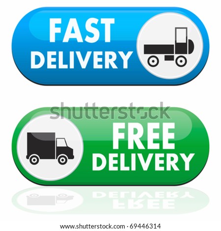 Fast and free delivery icons Fast and free delivery icons
