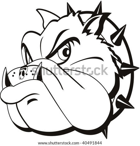 stock vector vector tattoo Bulldog head