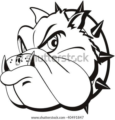 stock photo : tattoo Bulldog head