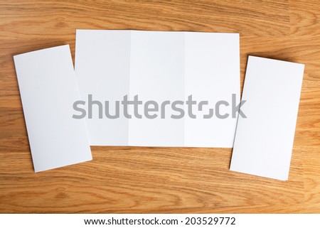 identity design, corporate templates, company style, set of booklets, blank white folding paper flyer