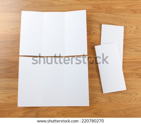 blank white folding paper flyer, identity design, corporate templates, company style