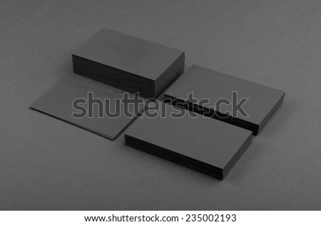 identity design, corporate templates, company style, black business cards on a black background