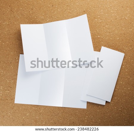 identity design, corporate templates, company style, set of booklets, blank white folding paper  flyer