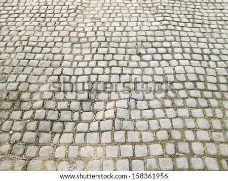 Stone cubes, path, background