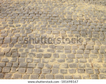 Stone cubes, path, background