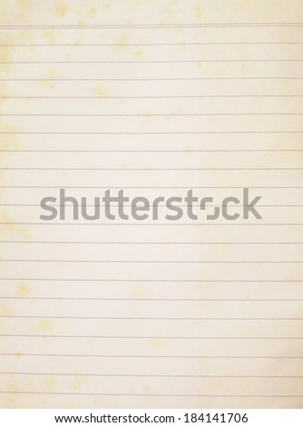 isolate old notebook paper