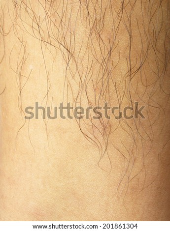 Man hairy leg
