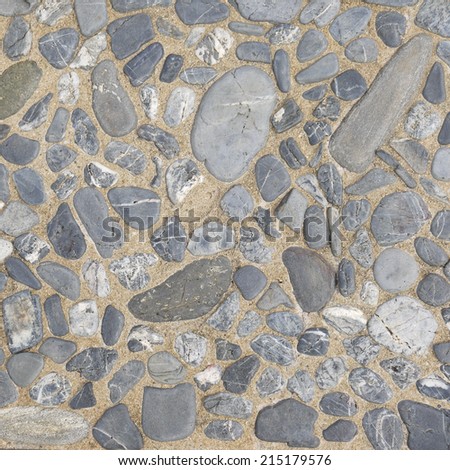old path paved with cobblestones background