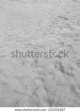 Textured sand at the beach due to the power of the tides