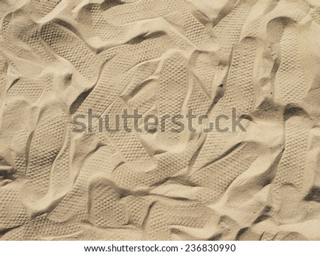 Shoe prints in the sand