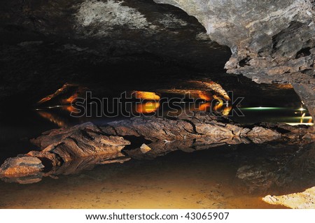 Underground Lake in Lost Sea Cave in Sweetwater Tennessee