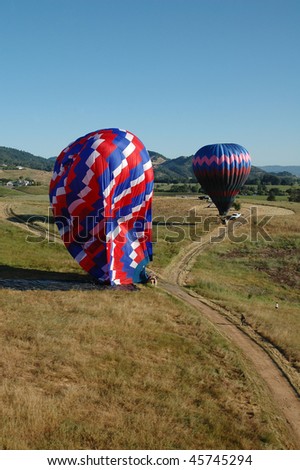 Landing Hot Air Balloons in Napa Valley