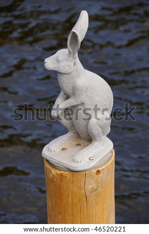 Granite Hare Statue at Peter and Paul Fortress in St Petersburg
