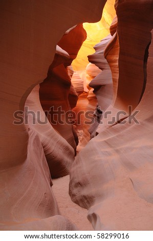 Colorful Wind and Water Shaped Antelope Canyon Walls