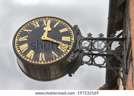 Victorian style English village clock