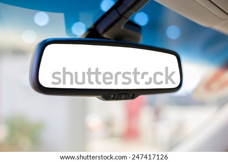 Rear view mirror in the car