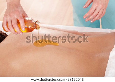 Beautiful young womanl having thai massage.
