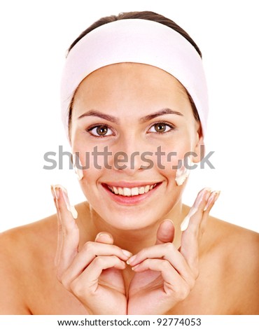 stock photo Natural homemade facial masks Isolated