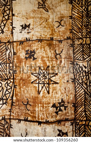tongan antique nineteenth century bark pattern painting acquired by missionaries