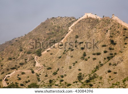 border wall Amber Fort Amer india