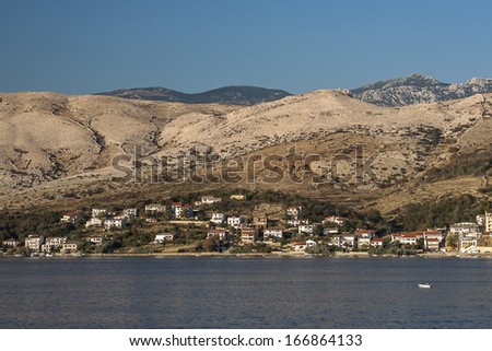 PAG, CROATIA - CIRCA AUGUST 2012: Pag is a Croatian city located in a hilly area on the island of the same name circa August 2012 in Pag.