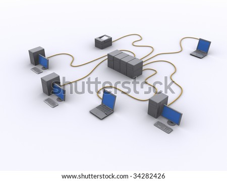 a picture of a wired network diagram