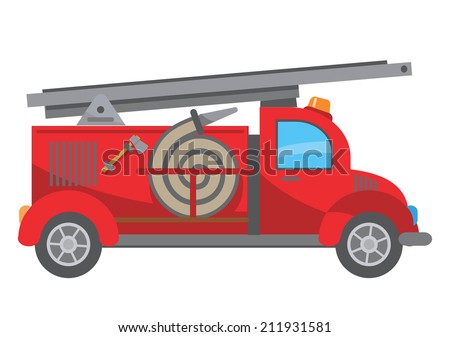 Fire truck cartoon Stylized drawing of Fire Truck Vector illustration Fire truck cartoon Stylized drawing of Fire Truck Vector illustration
