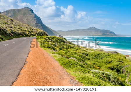 South Africa road by the side of the sea