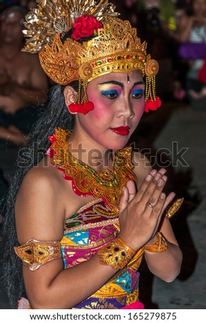 UBUD, INDONESIA - MAY 28,2010 - Kecak Dancing .Also known as the Ramayana Monkey Chant.Kecak was originally a trance ritual accompanied by male chorus.