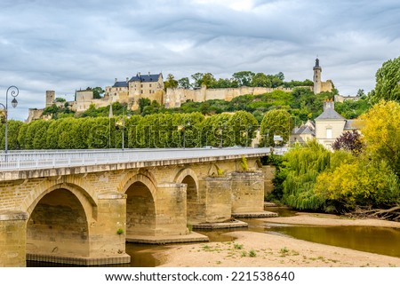 CHINON, FRANCE - AUGUST 25,2014 - Fortress Royale de Chinon.It is well known for its wines as well as its castle and historic town.