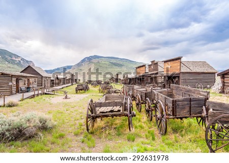 CODY ,WYOMING - MAY 30,2015 - Cody is a city in Park County.Old Trail Town is a collection of historic western buildings.