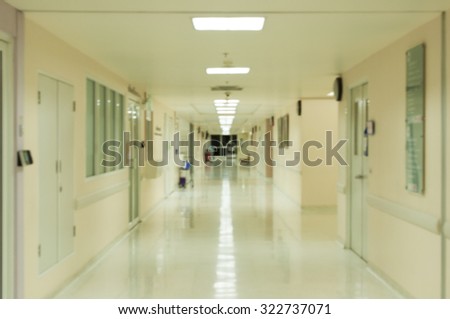 Blur Hospital Corridor