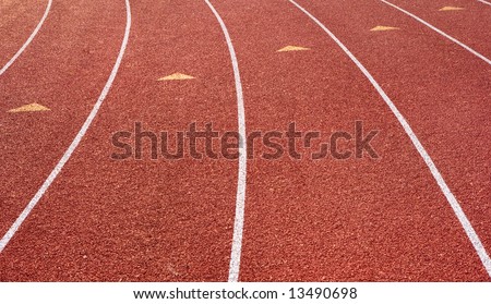 A track used for running, jogging, races and track and field events.